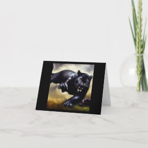 Carte Panthère noire (2) Chat sauvage
