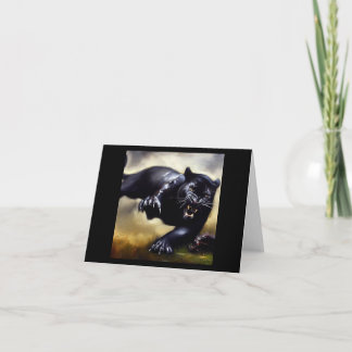 Carte Panthère noire (2) Chat sauvage