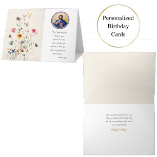 Carte Pantocrator Seigneur de tous avec Anniversaire Fle