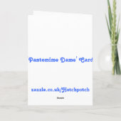 Carte Pantomime Dame (Dos)