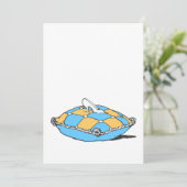 Carte Pantoufle de Cendrillon sur un oreiller sarcelle o (Debout devant)