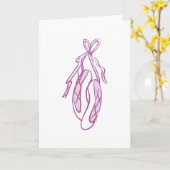 Carte Pantoufles de ballet (Fleur jaune)