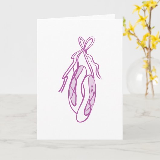 Carte Pantoufles de ballet (Fleur jaune)