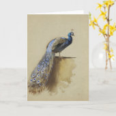 Carte Paon | Archibald Thorburn (Fleur jaune)
