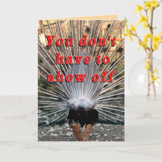 Carte Paon card2-customize (Fleur jaune)