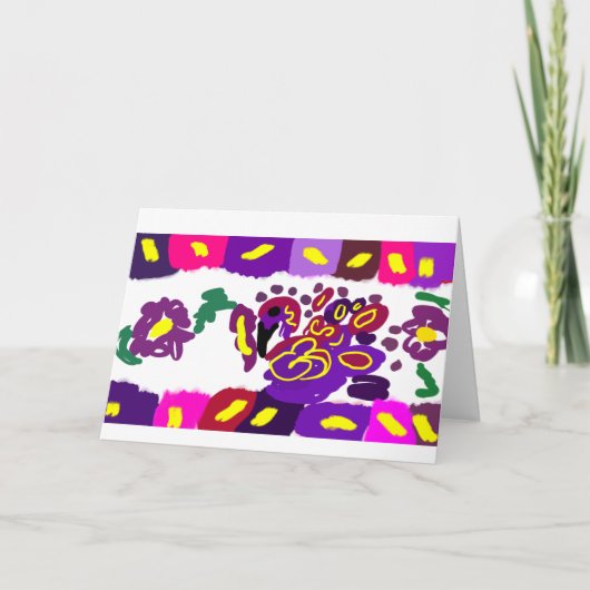 Carte Paon chaud     (Devant)