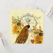 Carte paon d'automne (Devant/Arrière en situation)