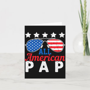 Carte Pap Américain Rétro 4 Juillet Patriotique Grand-pè