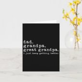 Carte Pap Grand-père Arrière-grand-père Drôle Fête des p (Fleur jaune)