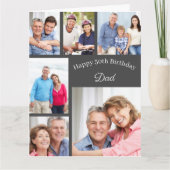 Carte Papa 6 Photo Collage N'importe quel âge Gros anniv (Devant)
