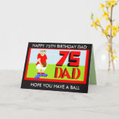 carte papa 75e anniversaire (Fleur jaune)