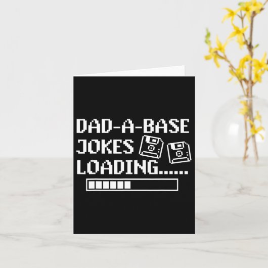 Carte Papa-a-base Plaisanteries Chargement Retro Funny C (Fleur jaune)