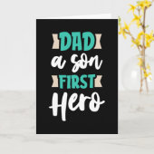 Carte Papa a un fils Premier Héros (Fleur jaune)