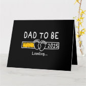 Carte Papa à venir 2025 Papa est 2025 Papa à venir promu (Fleur jaune)