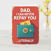Carte Papa Accessoire Sarcelle (Fleur jaune)