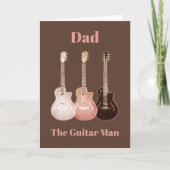 Carte Papa Acoustique électrique Guitare Fête des pères (Devant)
