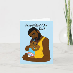 Carte Papa afro-américain Joyeuse fête des pères 