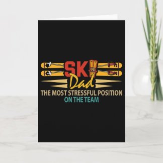 Carte Papa amateur de ski poste le plus stressant fête d
