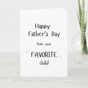 Carte Papa animalier Fête des Pères Enfant préféré (enfa