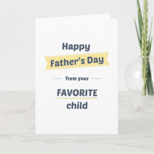 Carte Papa animalier Fête des Pères Enfant préféré (joye