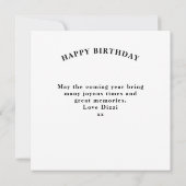 Carte Papa Anniversaire Ajouter Année Légende Rouge Noir (Dos)