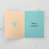 Carte Papa Anniversaire de la petite fille saluant (Intérieur)