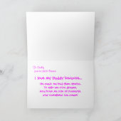 Carte Papa Anniversaire de Princesse avec vers (Intérieur)