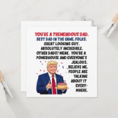 Carte Papa Anniversaire Donald Trump (Devant/Arrière en situation)