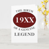 Carte Papa Anniversaire Monogramme Nom initial Année Lég (Fleur jaune)