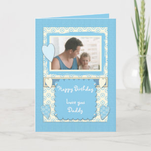 Carte Papa Anniversaire Photo salut bleu
