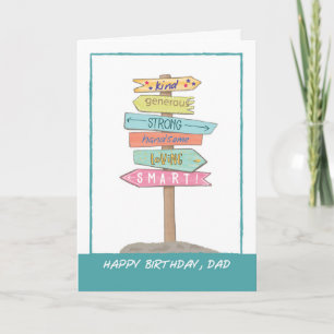 Carte Papa Anniversaire Symbole Bon Qualités Extraordina