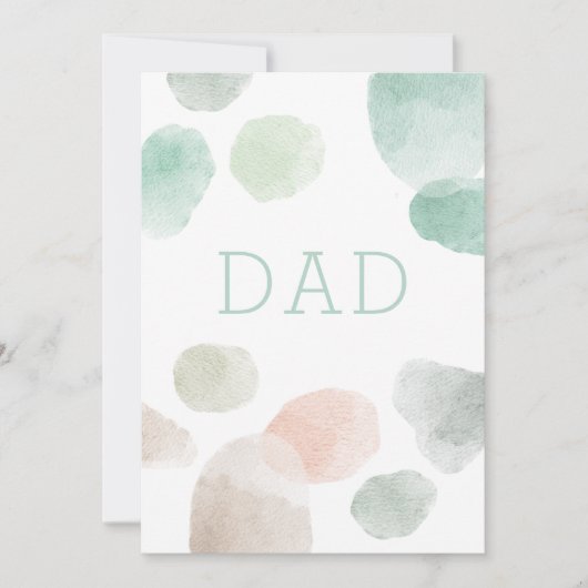 Carte Papa. Aquarelle pastel abstrait Happy fête des pèr (Devant)