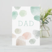 Carte Papa. Aquarelle pastel abstrait Happy fête des pèr (Debout devant)