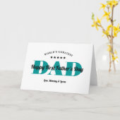 Carte Papa avec une note de 5 étoiles mignon | Première (Fleur jaune)