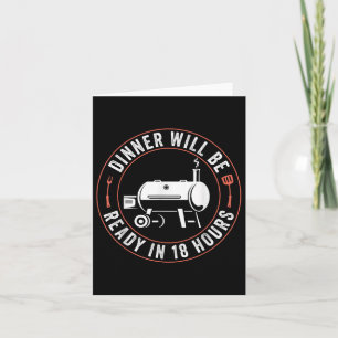 Carte Papa BBQ Drôle Fumeur Viande Barbecue Papa Applica