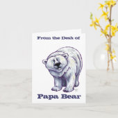 Carte Papa Bear Polar Bear (Fleur jaune)