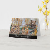 Carte Papa Bear pour la Fête des pères (Fleur jaune)