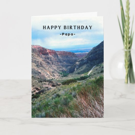 Carte Papa Birthday Big Horn Mountains Wyoming Card (Devant)