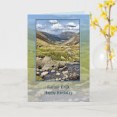 Carte Papa Birthday with a Mountain Landscape (Fleur jaune)