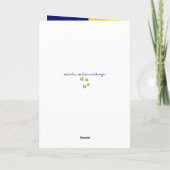 Carte Papa bleu et jaune photo voeux d'anniversaire (Dos)