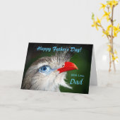 Carte Papa / Bonne Fête des pères - Oiseau peint (Fleur jaune)