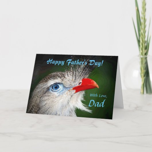 Carte Papa / Bonne Fête des pères - Oiseau peint (Devant)