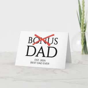 Carte PAPA BONUS ACCEPTÉ Fête des Pères établie