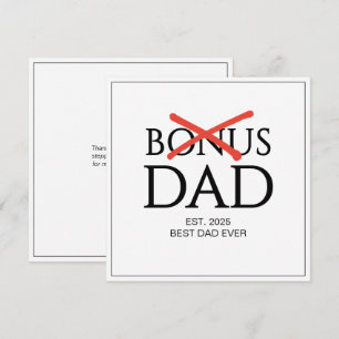 Carte PAPA BONUS Accepté Fête des Pères établie