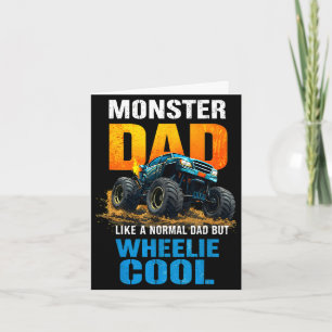 Carte Papa camion monstre drôle wheelie cool comme un no