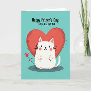 Carte Papa Chat au Cœur Écarlate