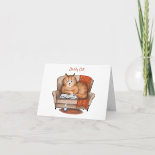 Carte Papa Chat Drôle Fête des Pères Personnalisé