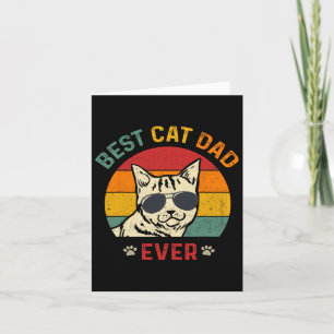 Carte Papa Chat Ever Tee Drôle Papa Chat Fête des Pères 