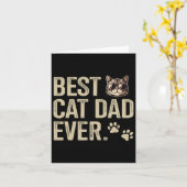 Carte Papa Chat Jamais Pour Fête des pères Anniversaire  (Fleur jaune)