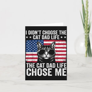 Carte Papa Chat La Vie M'a Choisi Drapeau Américain Drôl
